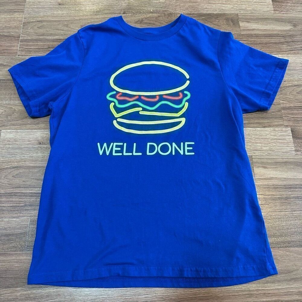 Wonder Nation Short Sleeve T-Shirt Blue | Youth Size XL (14-16) husky